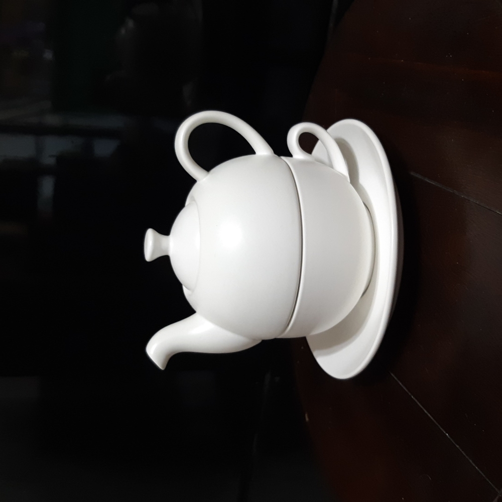 White Teapot Set Ceramic New